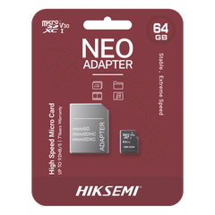 Memoria microSD con Adaptador / 64 GB / Clase 10 / NAND TLC / 92 MB/s Lectura / Multipropósito