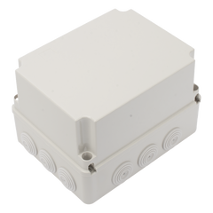 Caja Derivación-Conexión de Plástico (190 X 240 X 165 mm) con 12 Glándulas de Goma. Para Instalaciones Comerciales, Residenciales e Industriales. Incluye Tornillería para su Tapa. Funciona También como Registro.