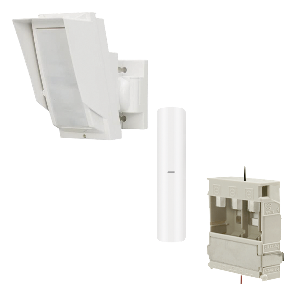 Detector de Movimiento PIR Antimascara Tipo cortina / 100% Exterior /  Inalámbrico / Hasta 24 metros / Incluye transmisor DS-PDMC-EG2-WB(B) para paneles AXPRO