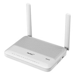 ONU GPON WiFi 6, Doble Banda (2.4/5 GHz), 2 Antenas de 5 dBi, Compatible con OLT de Terceros, 4 puertos Gigabit Ethernet + 1 POTS + 1 USB + 1 CATV (RF), conector SC/APC,(Gestión WAN desde la Interfaz de la ONU)
