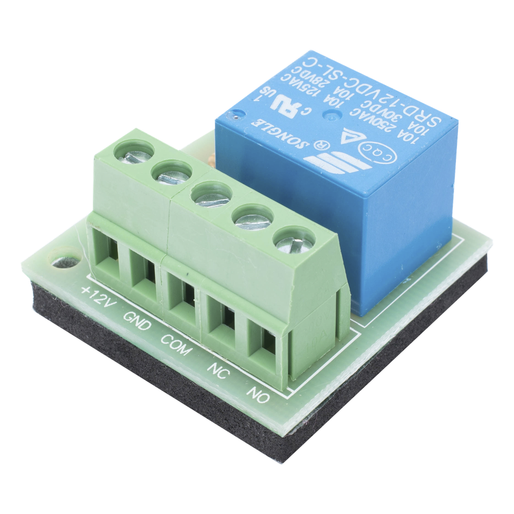 Módulo de relevador 12 VCC con salida NO/NC/COM 3A / ideal para interbloqueo de puertas en control de acceso