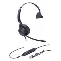Diadema Alámbrica UH42 SE Mono de Yealink Certificada para Microsoft Teams con USB-C/A