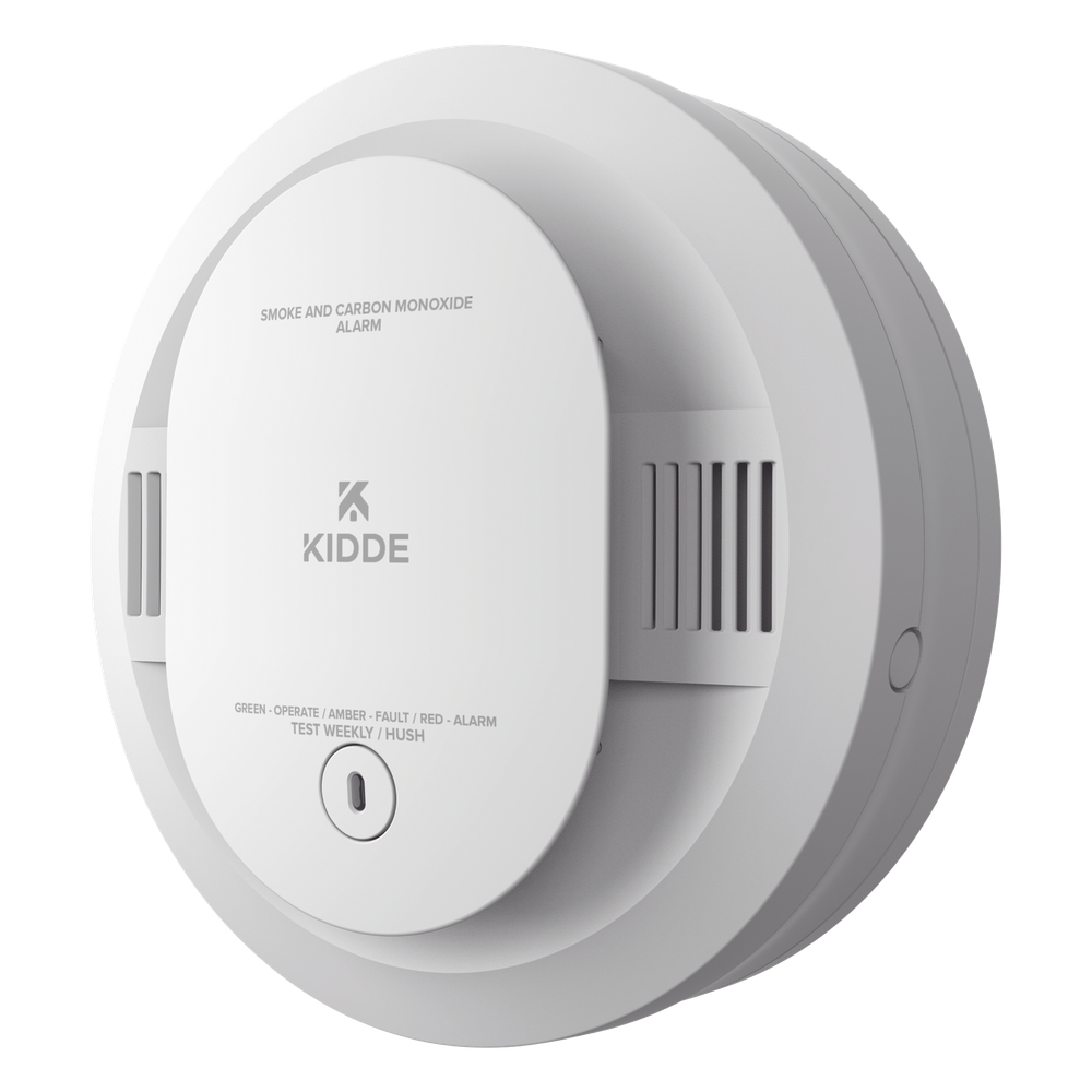Detector combinado de humo y monóxido de carbono, fotoeléctrico y electroquímico, alimentado por baterías AA, paquete de 6