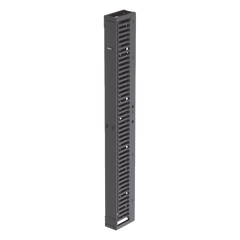 Organizador Vertical PatchRunner™, Sencillo (Solo Frontal), Para Rack Abierto de 45 Unidades, 6 in de Ancho, Color Negro