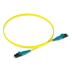Jumper de Fibra Optica Monomodo 9/125 OS2, LC-LC Duplex Push Pull, OFNR (Riser), Color Amarillo, 3 Metros (9.84 Pies)