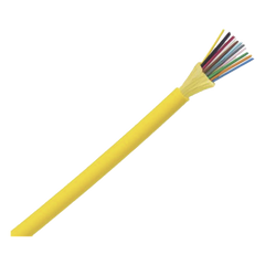 Cable de Fibra Óptica de 12 Hilos, Monomodo OS2 9/125, Interior, Tight Buffer 900um, No Conductiva (Dieléctrica), OFNP (Plenum), Precio Por Metro