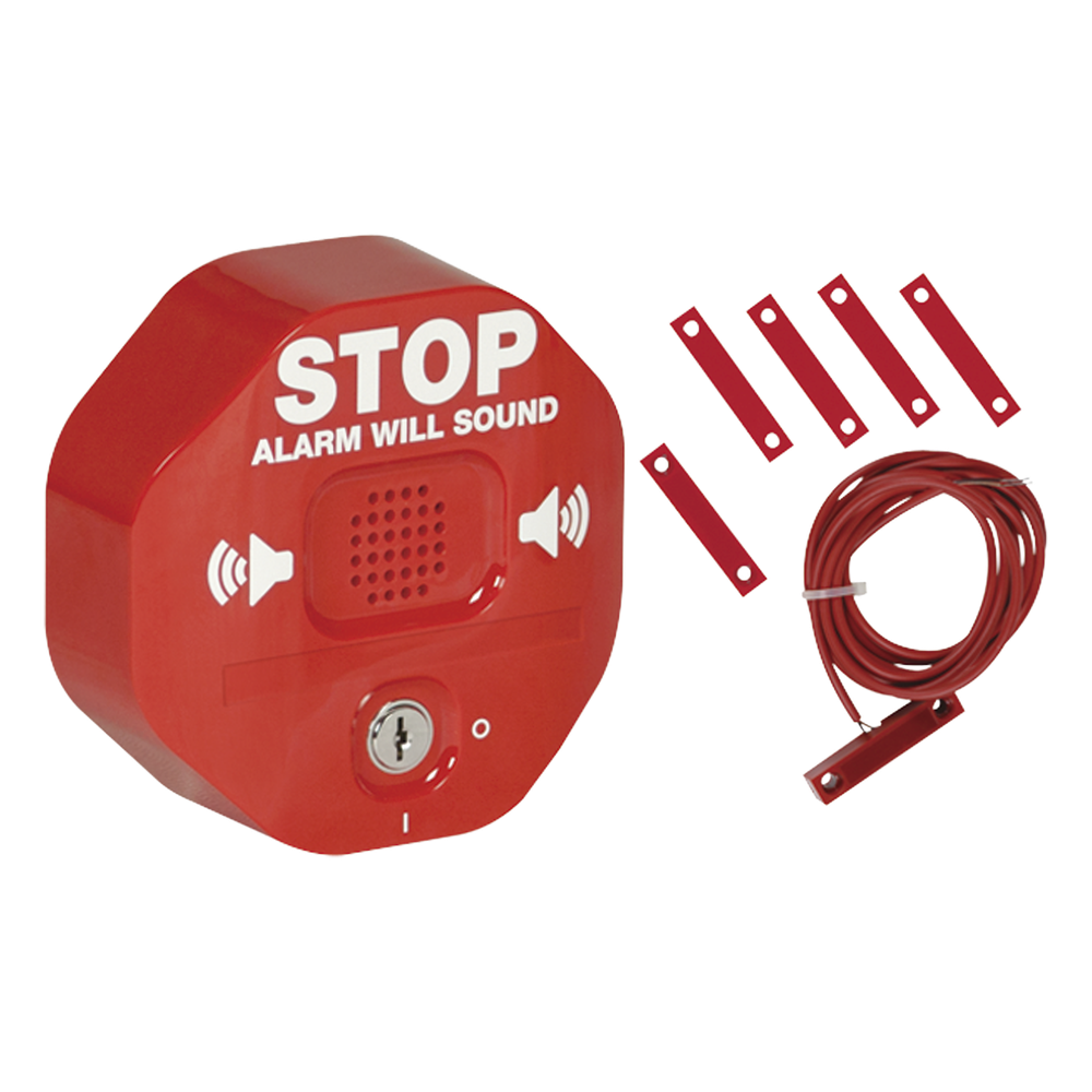 Alarma Multifunción Exit Stopper® para proteger puertas dobles (incluye contactos magnéticos)