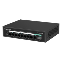 Switch PoE+ no Administrable, hasta 120 Watts, no administrable, 8 puertos PoE+, 2 Uplink Gigabit Ge / SFP