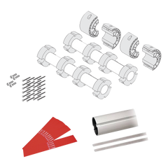 Kit de mástil para barreras GARD8 / Incluye 2 secciones tubulares de 4m / Incluye tiras reflejantes / Incluye unión central