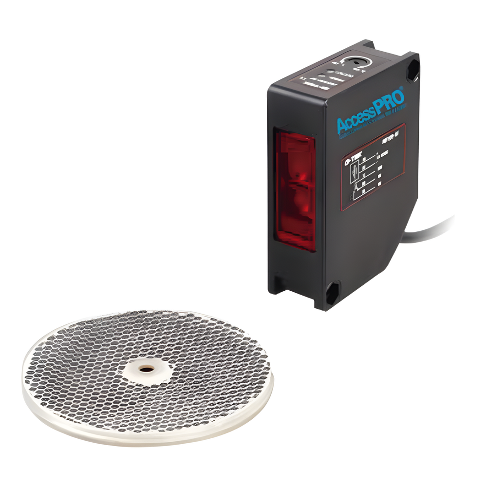 Detector fotoeléctrico de 16 m de alcance / Luz indicadora para alineación