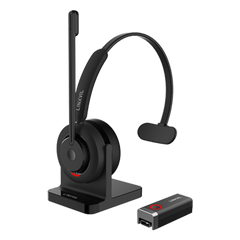 Diadema Inalámbrica / DECT 6.0 + Bluetooth 5.3 / Micrófono Rotable / Audio HD / Cancelación IA / Base de Carga