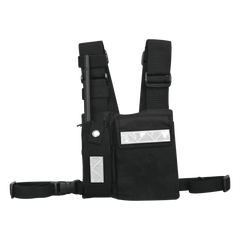 Pechera Universal Sin Logo con Soporte para Radio y Bolígrafo más Bolsa con Cinta Adherente para su Seguridad.