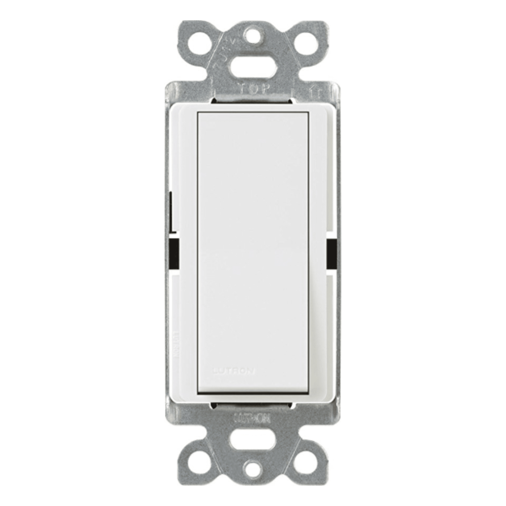 Apagador de pared Claro unipolar tipo paleta, 15 A, 120/277 V, para cargas generales de iluminación y motores, color blanco brillante