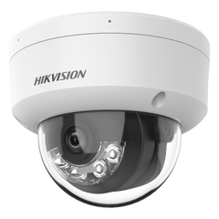 Domo IP 4 Megapixel / Lente 2.8 mm / Dual Light (30 mts IR + 30 mts Luz Blanca) / Micrófono Integrado / Antivandálico IK08 / Motion Detection 2.0 / Exterior IP67 / H.265 / PoE / ONVIF / Micro SD
