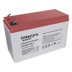 Batería de Litio 12.8 Vcc / 9 Ah / Tecnología LiFePO4 / 2000 Ciclos de Vida / Para uso en equipo electrónico, UPS (litio) / Incendio / Control de acceso / Video Vigilancia / Terminales F2 (Incluye adaptador para terminal F1)