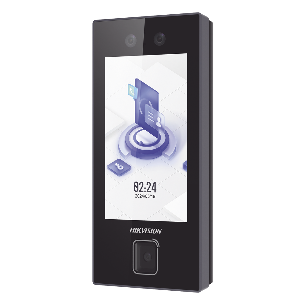 Terminal Facial MinMoe DS-K1T344MBWX-QRE1 / Lector QR Fisico Ultra Rapido / 3000 Rostros / Tarjetas MIFARE / Pantalla 4.5" / Hik-Connect Teams / IP65 / PoE WiFi / HIK-IA / SIP
