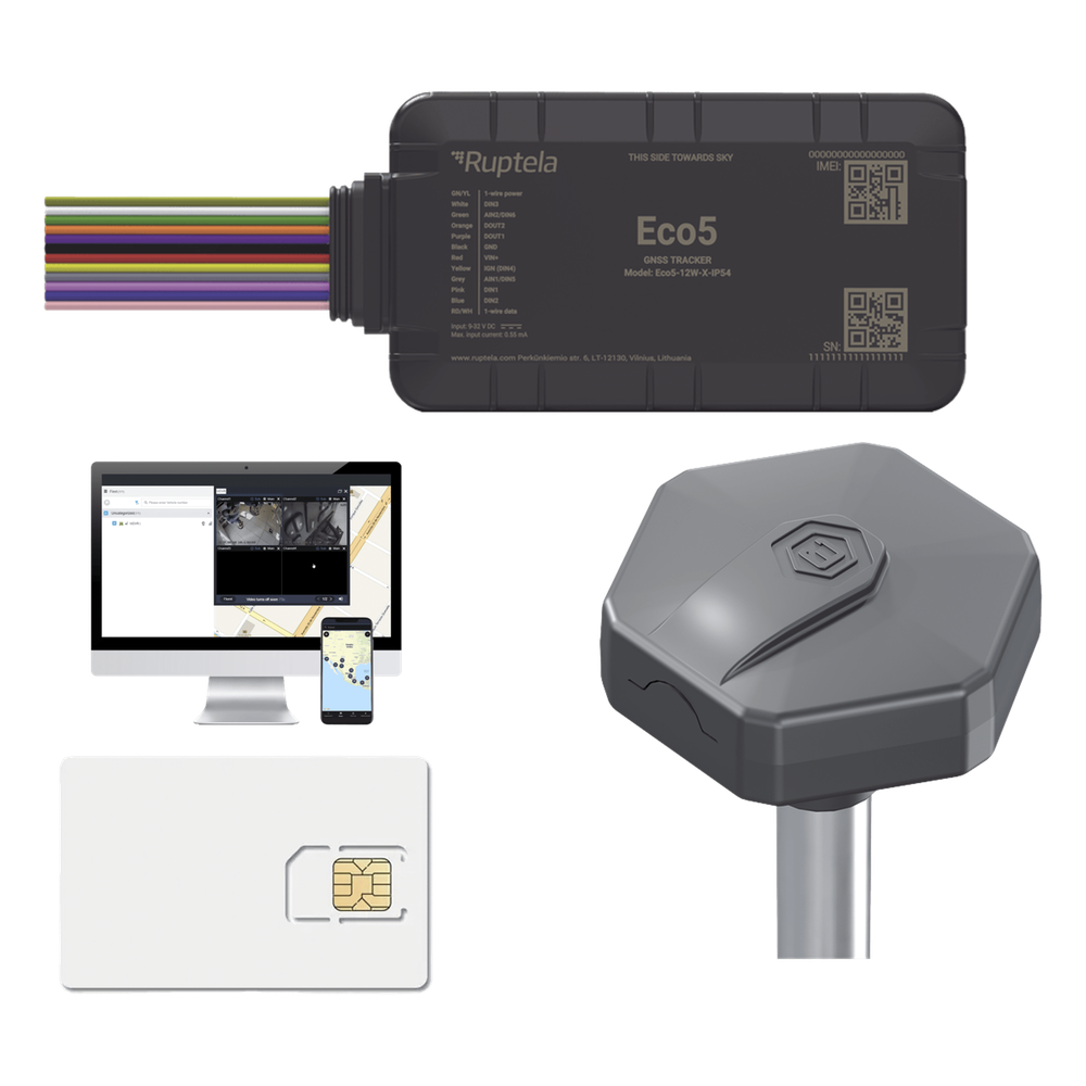 KIT Dispositivo de Rastreo Vehicular/ Sensor nivel de combustible BLE / Conectividad LTE Cat1 y LTE-M / BLE 5.0 / GNSS U-blox / Carcasa IP54 / Batería Interna de Respaldo / Detecta Interferencias / Incluye: EPCOMGPSCODE, TDBLE1000 y SIM500MB2Y