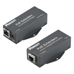 Kit de Extensor PoE/PoE+, Hasta 610 Metros (2000 ft) con Cable Cat5e o Cat6, 10/100Mbps, Incluye Transmisor, Receptor y Fuente de Alimentación