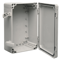 Gabinete QLine I Tipo 4X / 400 x 300 x 180 mm (15.75 x 11.81 x 7.09 in) / ABS / IP66 / Tapa Opaca con Tornillos / Montaje 380 x 280 mm / Gris RAL 7035