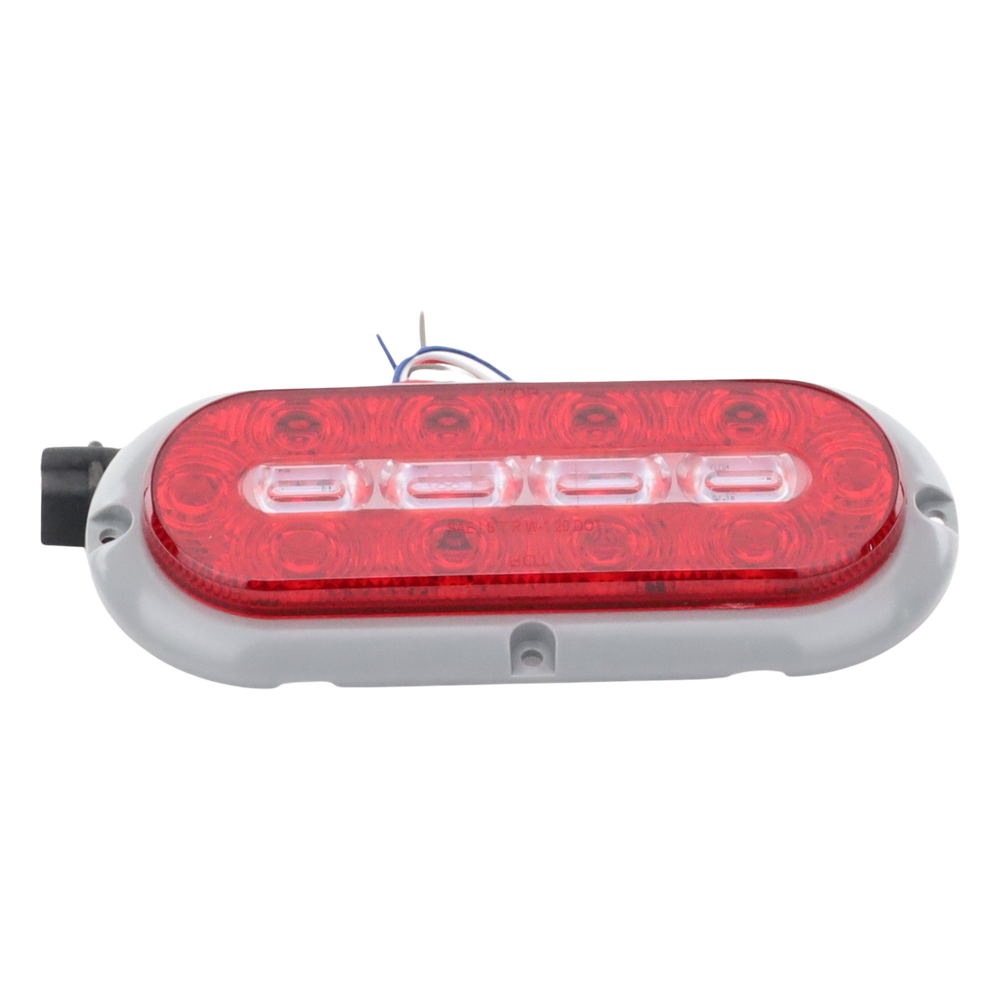 Plafon Ovalado Trasero de 18 LED, Rojo/Blanco/Ambar, 7.5 Pulgadas