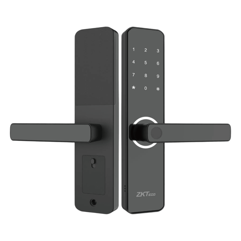 Cerradura Inteligente / Huella Digital y Wi-Fi / Mortise Europeo DIN / 300 Usuarios / App ZSmart / Carga Emergencia Micro-USB