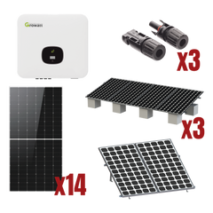 Kit Solar Interconexion  / 8kW  220Vca / Inversor GROWATT / Montaje Incluido