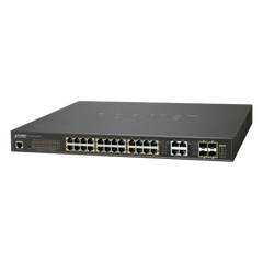 Switch Administrable L2, 24 puertos 10/100/1000T c/Ultra PoE + 4 puertos combo Gigabit TP/SFP, (600W)