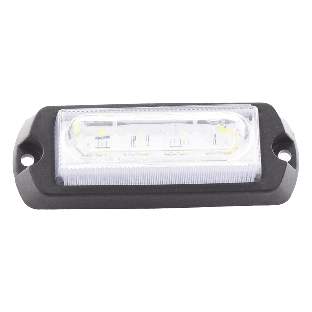 Luz Auxiliar Ultra Brillante de 8 LED, color Ámbar / Claro , con mica transparente.