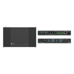 Auto-Switcher | 1 USB-C + 2 HDMI/USB Inputs | HDMI Output | USB 3.2 Switching | 4K@60Hz | HDCP 2.3 | PoE | MegaTOOLS Enclosure