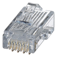 Plug RJ45 Cat5e, Para Cable UTP de Calibres 24-26 AWG, Chapado en Oro de 50 Micras, Paquete de 100 Piezas