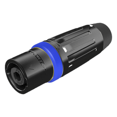 Speakon Conector de cable macho de 4 polos, carcasa negra, cable AWG10,  30A