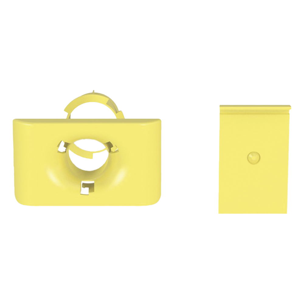 Accesorio de Salida a Tubo De 1.5 in (38 mm), Para Canaletas FiberRunner 4X4, 6X4, o 12X4, Color Amarillo