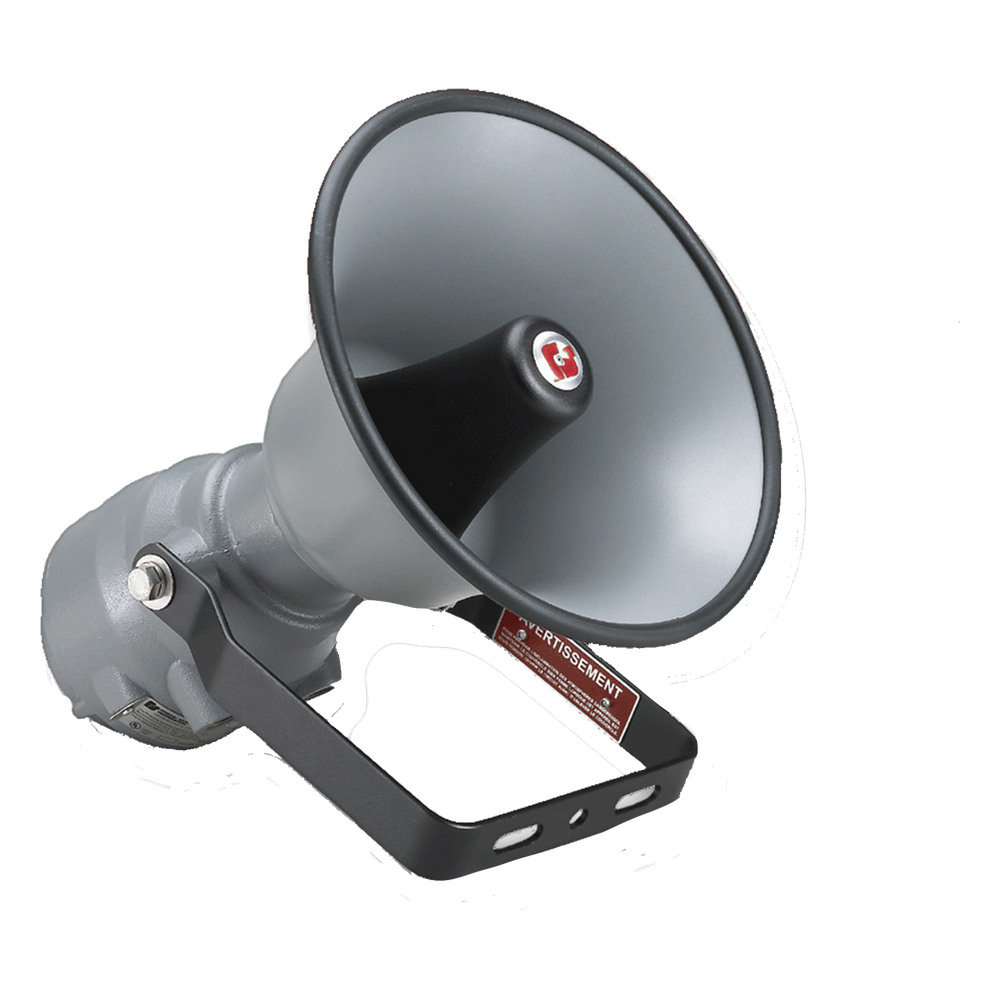 Altavoz amplificado a prueba de explosiones 302X SelecTone® Aprobado por CSFM y listado por UL y cUL para Clase I, División 1, Grupos B, C y D; Clase I, División 2, Grupo A; Clase II, División 2, Grupos F y G; Clase III 24 VCD col