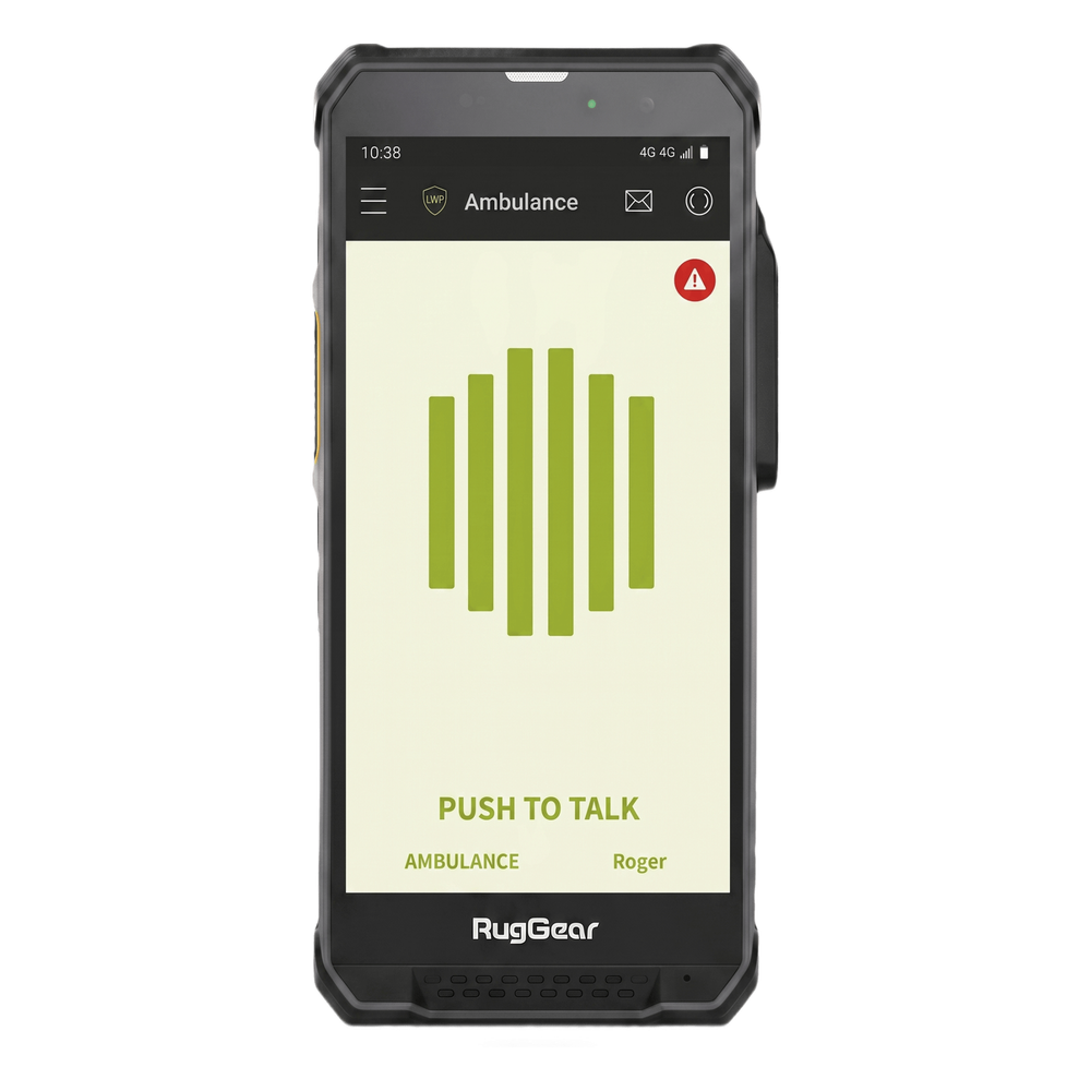 Kit Radio PoC LTE RugGear RG880i + Licencia TASSTA T.FLEX Smart 12 meses / Pantalla HD+ 5.5" (14 cm) 500 nits / Snapdragon 680 MCPTT / IP68 y MIL-STD-810H / Altavoz 103 dB / Android 14