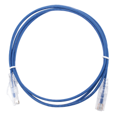Cable de Parcheo Slim UTP Cat6 - 1.5 Metros (4.92 Pies) Azul Diámetro Reducido (28 AWG)