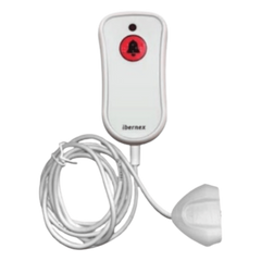 Pulsador de Cama Blanco Antibacteriano / Botón Rojo de Alarma 20mm / Conector Magnético / Protección IP67 / Cable 2m Resistente al Fuego / Libre de Halógenos / Braille 'SOS'