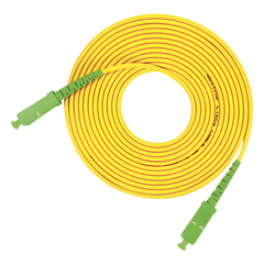 Jumper de Fibra Óptica Monomodo SC/APC-SC/APC Simplex, Color Amarillo, 3 Metros (9.84 Pies)