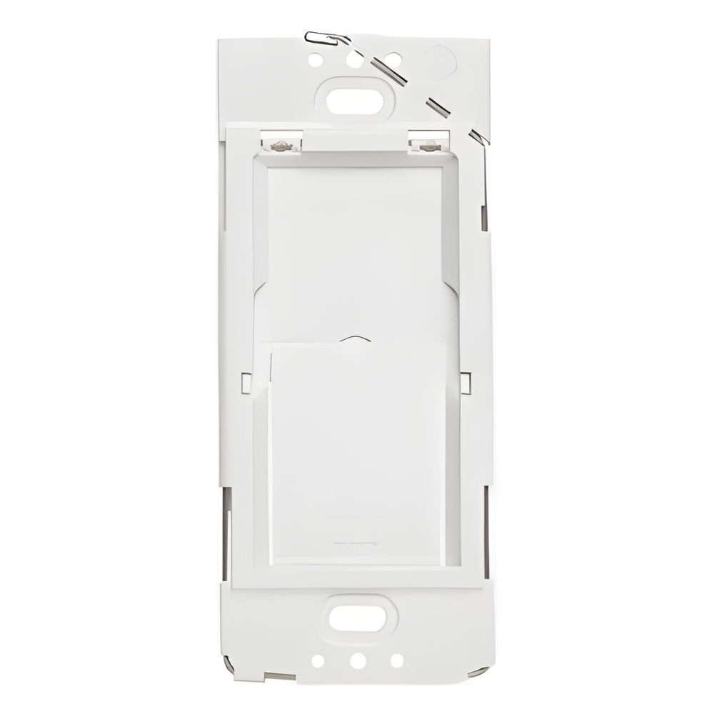 Adaptador de caja de pared para montar un control Pico como apagador fijo, instalable sobre caja eléctrica de 120 V o directo al muro, se usa con placa Claro