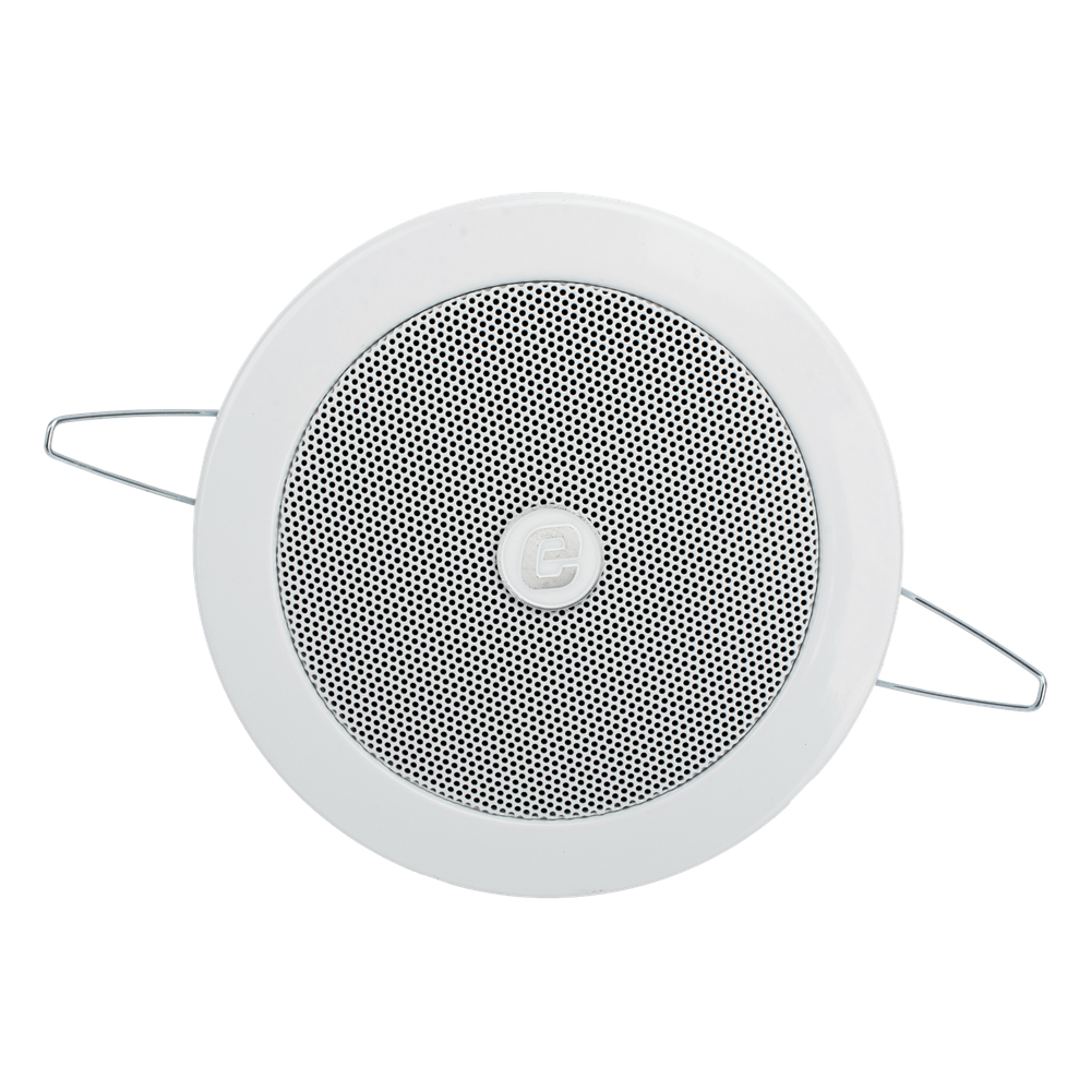Altavoz  4" | Montaje en Techo | 3 - 6W | 70/100V | Frente Metálico | Resistente a Humedad