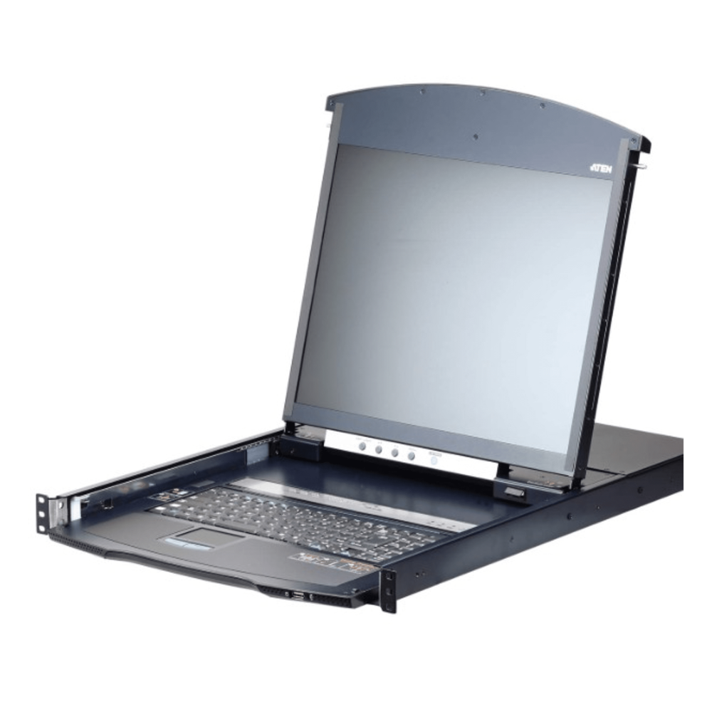 CONSOLA LCD DUAL RAIL CON SWITCH KVM POR IP INTEGRADO MULTI-INTERFAZ | CAT 5 DE 8 PUERTOS DE 1 CONSOLA LOCAL Y 1 CONSOLA REMOTA