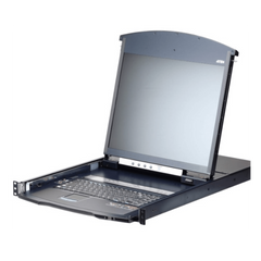 CONSOLA LCD DUAL RAIL CON SWITCH KVM POR IP INTEGRADO MULTI-INTERFAZ | CAT 5 DE 8 PUERTOS DE 1 CONSOLA LOCAL Y 1 CONSOLA REMOTA