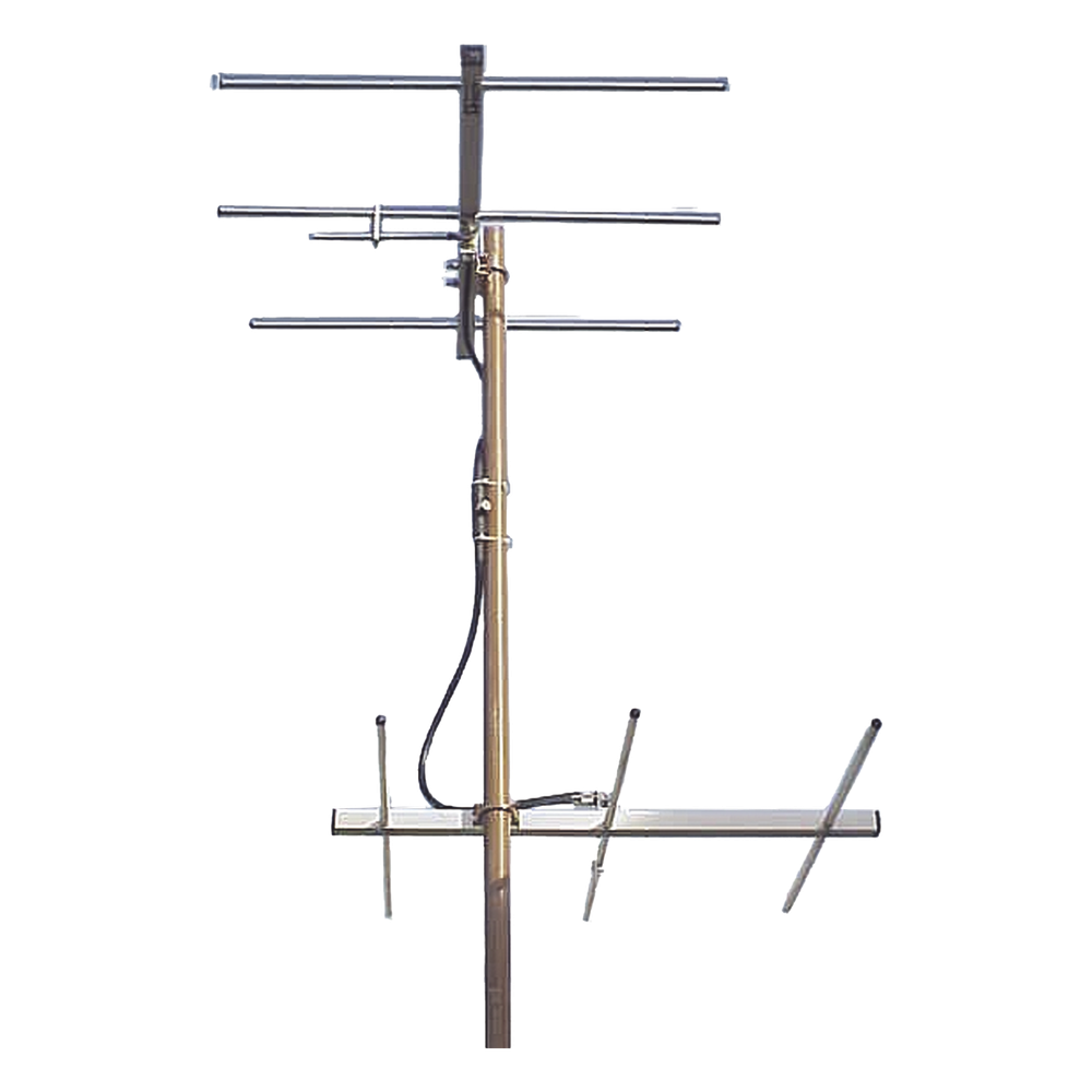Juego de 2 Antenas Bi-direccionales de 3 elementos para TV, 3 dB, Canal 8