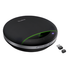 Yealink SP96, altavoz portátil con micrófono integrado, Bluetooth 5.3 con adaptador USB-C/A, alcance de captación de voz de 5 m, 26 horas de conversación, cancelación de ruido con IA.