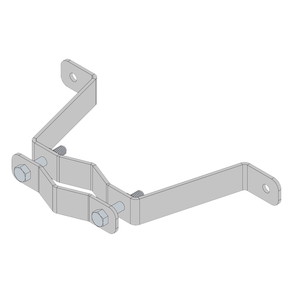 Herraje de Pared Liviano (1 pza) para Sujeción de Mástil  1" a 1-3/4".