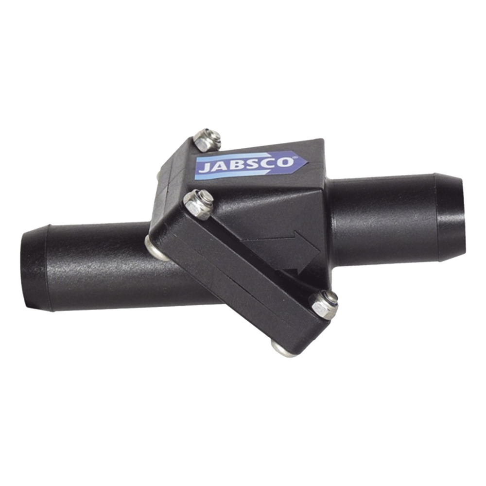 Válvula anti retorno en linea para mangueras de 1 pulgadas.