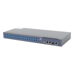 OLT de 1 GPON puerto con Splitter de 1 a 32 SC/UPC Incluido  + 3 puertos Uplink (2 puertos Gigabit Ethernet + 1 puerto SFP/SFP+) , hasta 128 ONUS