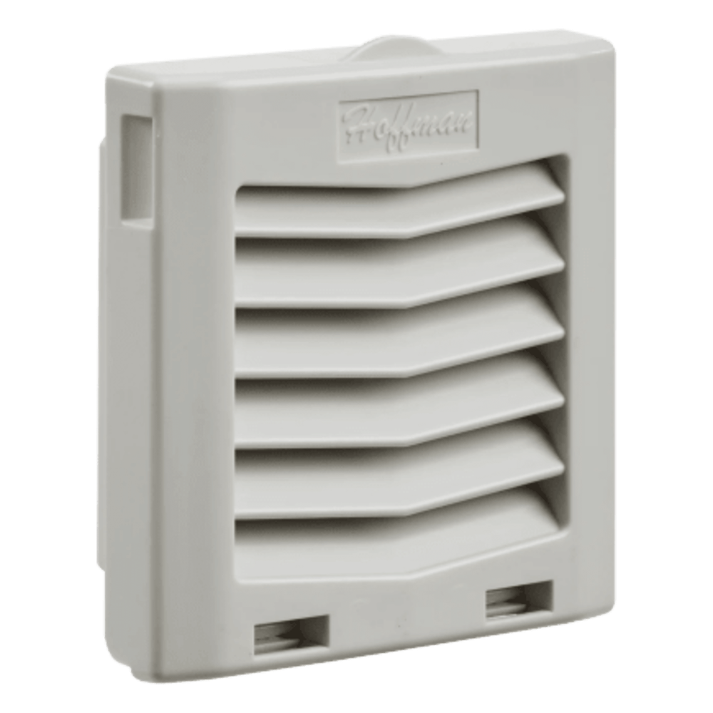 Rejilla de Escape para Ventilador con Filtro HG / Protección IP54 / Compatible con Ventiladores HF04 de 4 in (102 mm) / De Plástico / Color Gris Claro