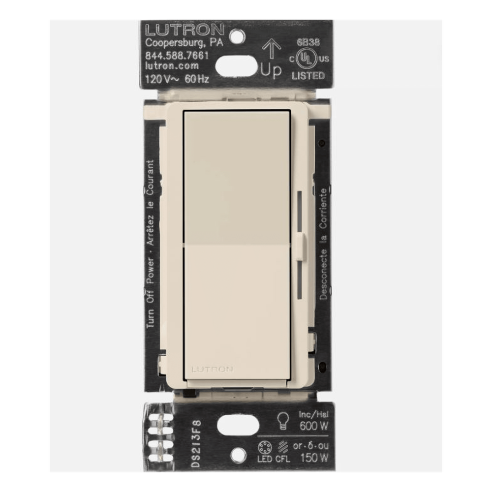 Atenuador de pared inalámbrico sin neutro, 150 W LED/CFL o 600 W incandescente/halógena, 120 V, para Caseta Wireless