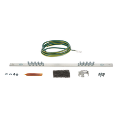 Kit de Puesta a Tierra con Jumper 6 AWG RGREJ696Y y Barra de Conexiones de 20 Orificios RGRB19U, para Rack de 19in
