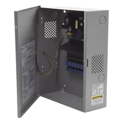 Fuente de Poder con Respaldo, 12 o 24 Vcc, 4 A, 48 W, 8 Salidas, Para Control de Acceso, Entrada 115 Vca